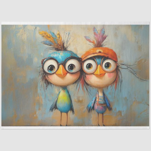 Decoupage grillige karakter Wackadoodle Brothers Tissuepapier (Voorkant)