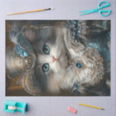 Decoupage grillige kat kleding tissuepapier (Craft)
