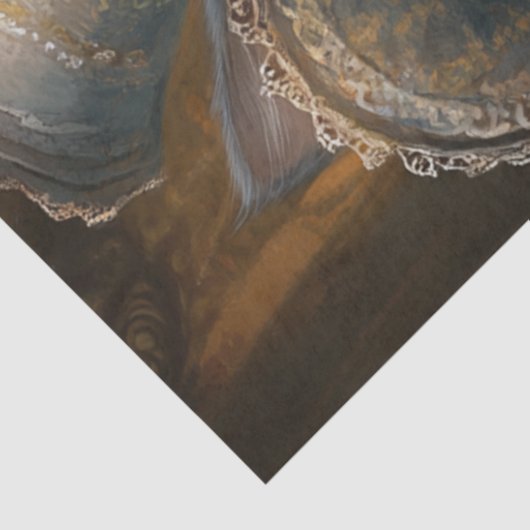 Decoupage grillige kat  kleding tissuepapier (Detail)