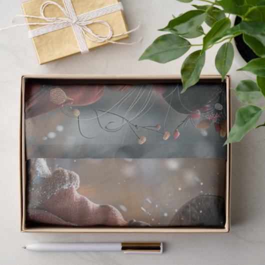 Decoupage grillige kerst muizen tissuepapier (Geschenk)