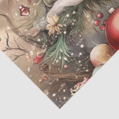 Decoupage grillige kerstboom 2 per vel tissuepapier (Detail)