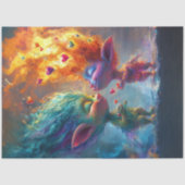 Decoupage grillige kleine wezens gloeiend haar tissuepapier (Voorkant)