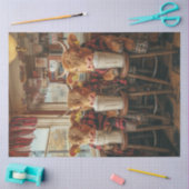Decoupage grillige Koeien in Dairy Bar Tissuepapier (Craft)