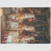 Decoupage grillige Koeien in Dairy Bar Tissuepapier (Voorkant)