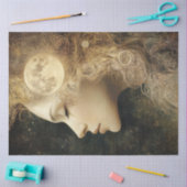 Decoupage grillige Lady Hemelse Maan Elementen Tissuepapier (Craft)