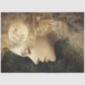 Decoupage grillige Lady Hemelse Maan Elementen Tissuepapier (Voorkant)