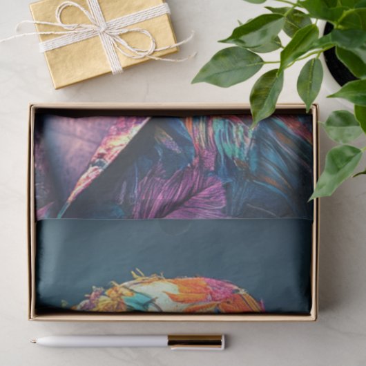 Decoupage grillige levendige gekleurde strandlaman tissuepapier (Geschenk)