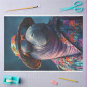 Decoupage grillige levendige gekleurde strandlaman tissuepapier (Craft)