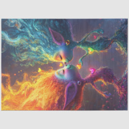 Decoupage grillige levendige hart fee personages tissuepapier