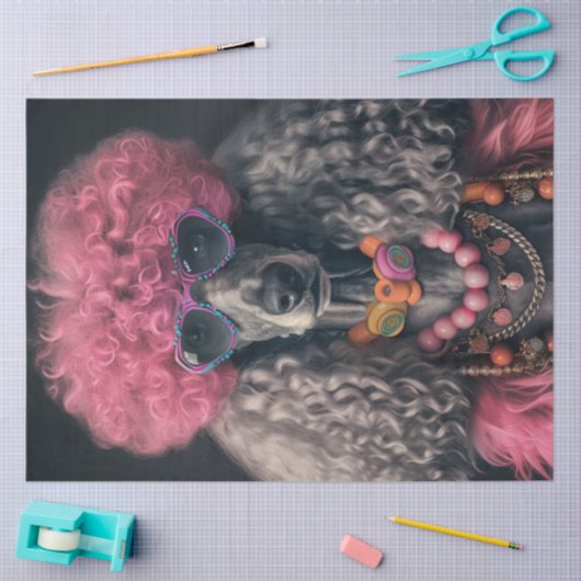 Decoupage grillige levendige kleuren standaard poe tissuepapier (Craft)