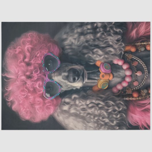 Decoupage grillige levendige kleuren standaard poe tissuepapier (Voorkant)