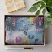 Decoupage grillige levendige meisje personages tissuepapier (Geschenk)