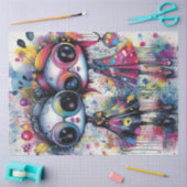 Decoupage grillige levendige meisje personages tissuepapier (Craft)