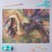 Decoupage grillige levendige vrouw danser tissuepapier (Craft)