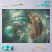 Decoupage grillige luchtschip hete luchtballon gre tissuepapier (Craft)