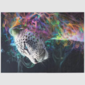 Decoupage grillige luipaard levendige wervelende k tissuepapier (Voorkant)