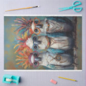 Decoupage grillige maffe levendige kaketoes vogels tissuepapier (Craft)