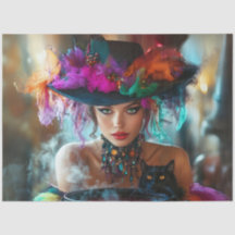 Decoupage grillige magische goede heksenweefsel Pa