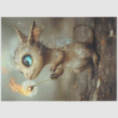 Decoupage grillige magische Mini Dragon schepsel Tissuepapier (Voorkant)