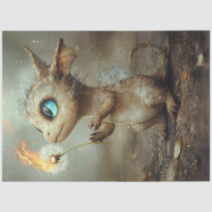 Decoupage grillige magische Mini Dragon schepsel Tissuepapier