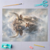 Decoupage grillige majestueuze stier grote hoorns tissuepapier (Craft)