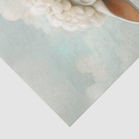 Decoupage grillige mama vader Baby schaap Tissuepapier (Detail)