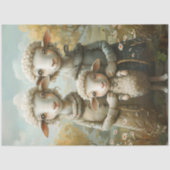 Decoupage grillige mama vader Baby schaap Tissuepapier (Voorkant)