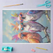 Decoupage grillige modieus geklede kaketoes tissuepapier (Craft)