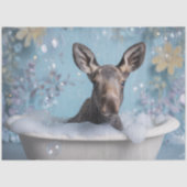 Decoupage grillige Moose Bubble Bad Tissuepapier (Voorkant)