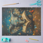 Decoupage grillige olifant met schoolboeken tissuepapier (Craft)