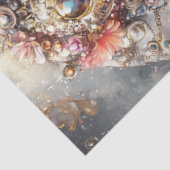 Decoupage grillige olifant sieraden versierd tissuepapier (Detail)