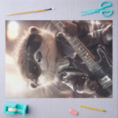 Decoupage grillige otter spelen gitaar tissuepapier (Craft)