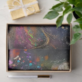 Decoupage grillige Paasengel wervelende kleuren Tissuepapier (Geschenk)