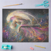 Decoupage grillige Paasengel wervelende kleuren Tissuepapier (Craft)