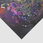 Decoupage grillige Paasengel wervelende kleuren Tissuepapier (Detail)