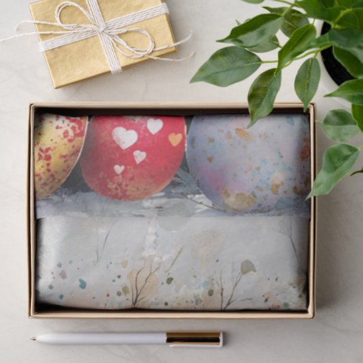 Decoupage grillige Pasen Bunny Egg Tree Tissuepapier (Geschenk)