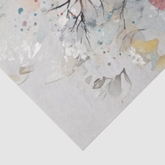 Decoupage grillige Pasen Bunny Egg Tree Tissuepapier (Detail)