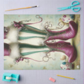 Decoupage grillige Pasen Gestreepte Kousen Eieren Tissuepapier (Craft)