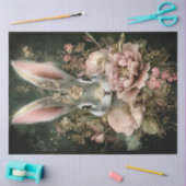 Decoupage grillige Pasen Konijn ingewikkelde bloem Tissuepapier (Craft)