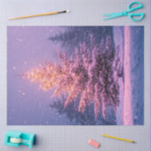 Decoupage grillige pastel roze kerstboom tissuepapier (Craft)