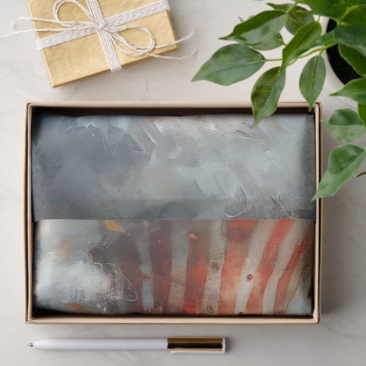 Decoupage grillige patriottische pootjes de kat tissuepapier (Geschenk)