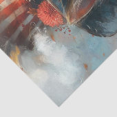 Decoupage grillige patriottische pootjes de kat tissuepapier (Detail)