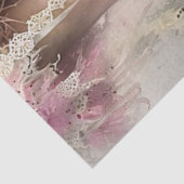 Decoupage grillige perzik gekleurde laarzen en blo tissuepapier (Detail)