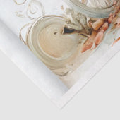 Decoupage grillige perzik vervoer tissuepapier (Detail)