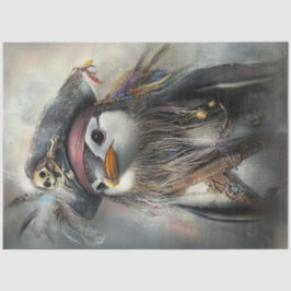 Decoupage grillige pinguïn is een prive tissuepapier