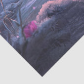 Decoupage grillige Pinkish Hue Highland Koe Pond Tissuepapier (Detail)