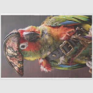 Decoupage grillige piraat Conure papegaai Tissuepapier
