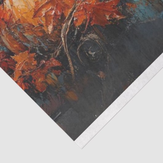 Decoupage grillige pompoen familie Herfst seizoen Tissuepapier (Detail)