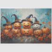 Decoupage grillige pompoen familie Herfst seizoen Tissuepapier (Voorkant)