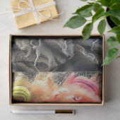 Decoupage grillige ram regenboog gekleurd tissuepapier (Geschenk)